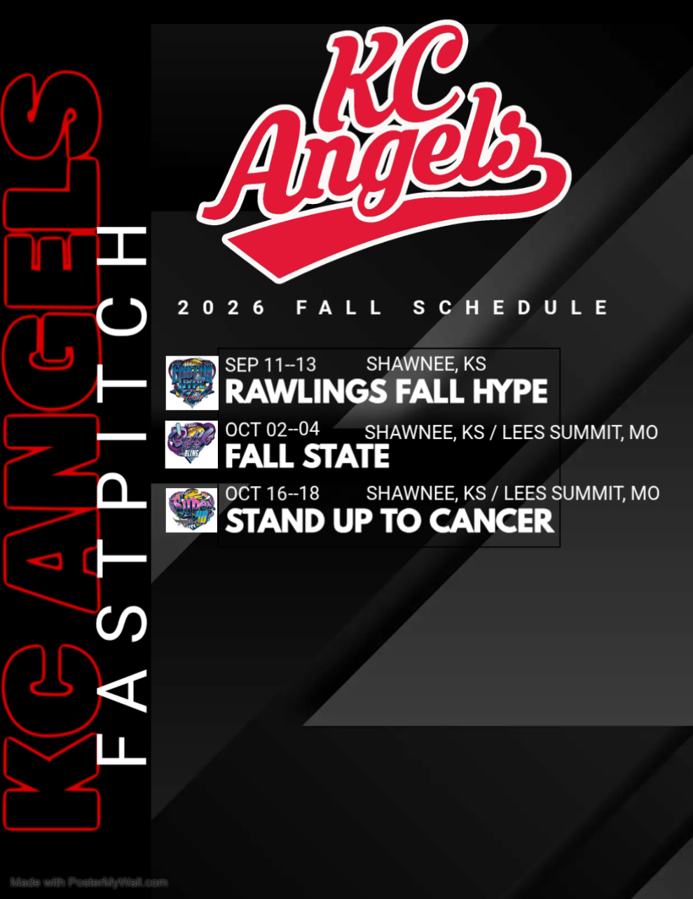 KC Angels 2026 Fall Schedule